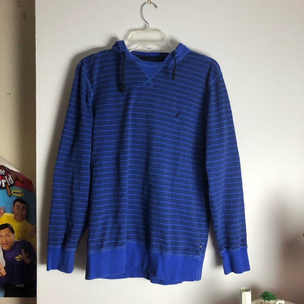 Blue Striped hoodie